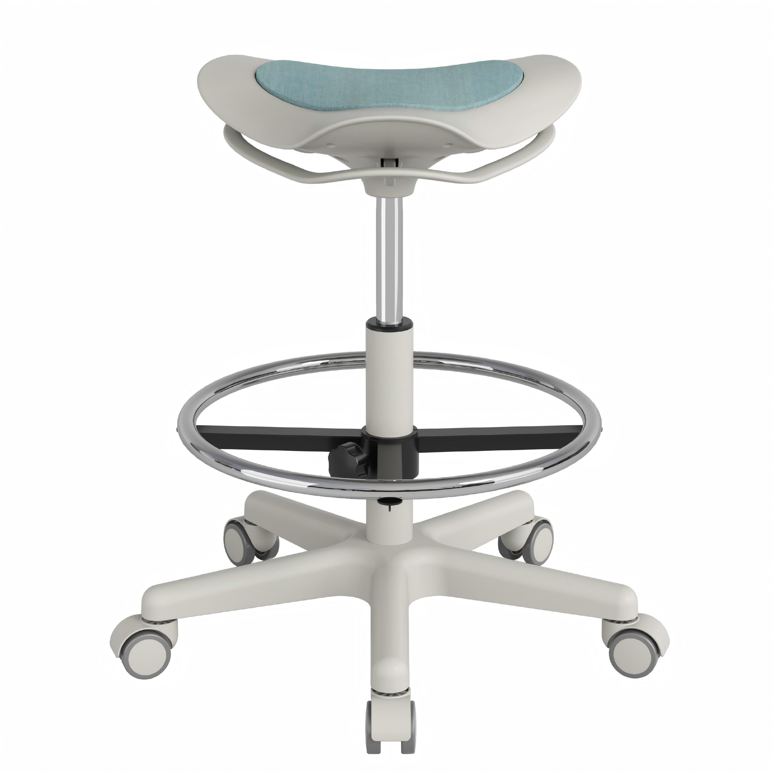 Adjustable Office Saddle Stool With Footrest Swivel Rolling Hydraulic Chair for Dental Clinic Beauty Spa Salon