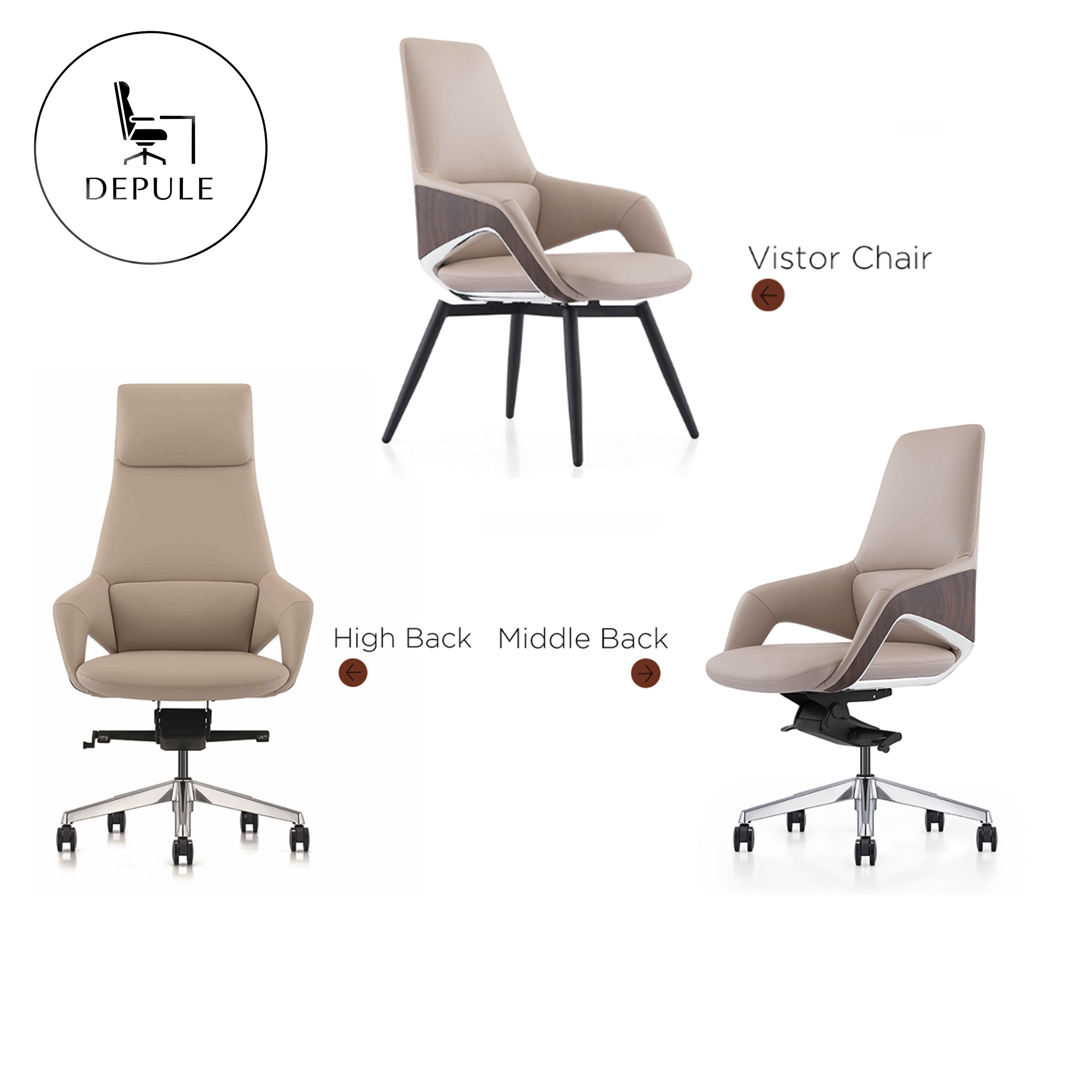 Comfortable Adjustable Manager Modern Office Chair Swivel Luxury Ergonomic Executive Leather Chair Color Customization