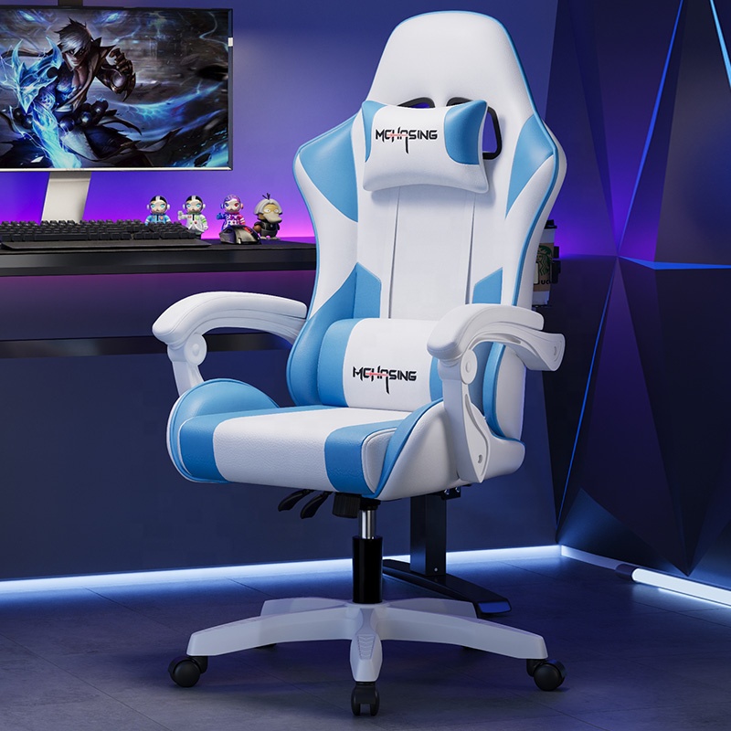 High Quality Comfortable Ergonomic Reclining Leather Pc Gaming Chair Modern Revolving Budget-friendly Office Computer Chair