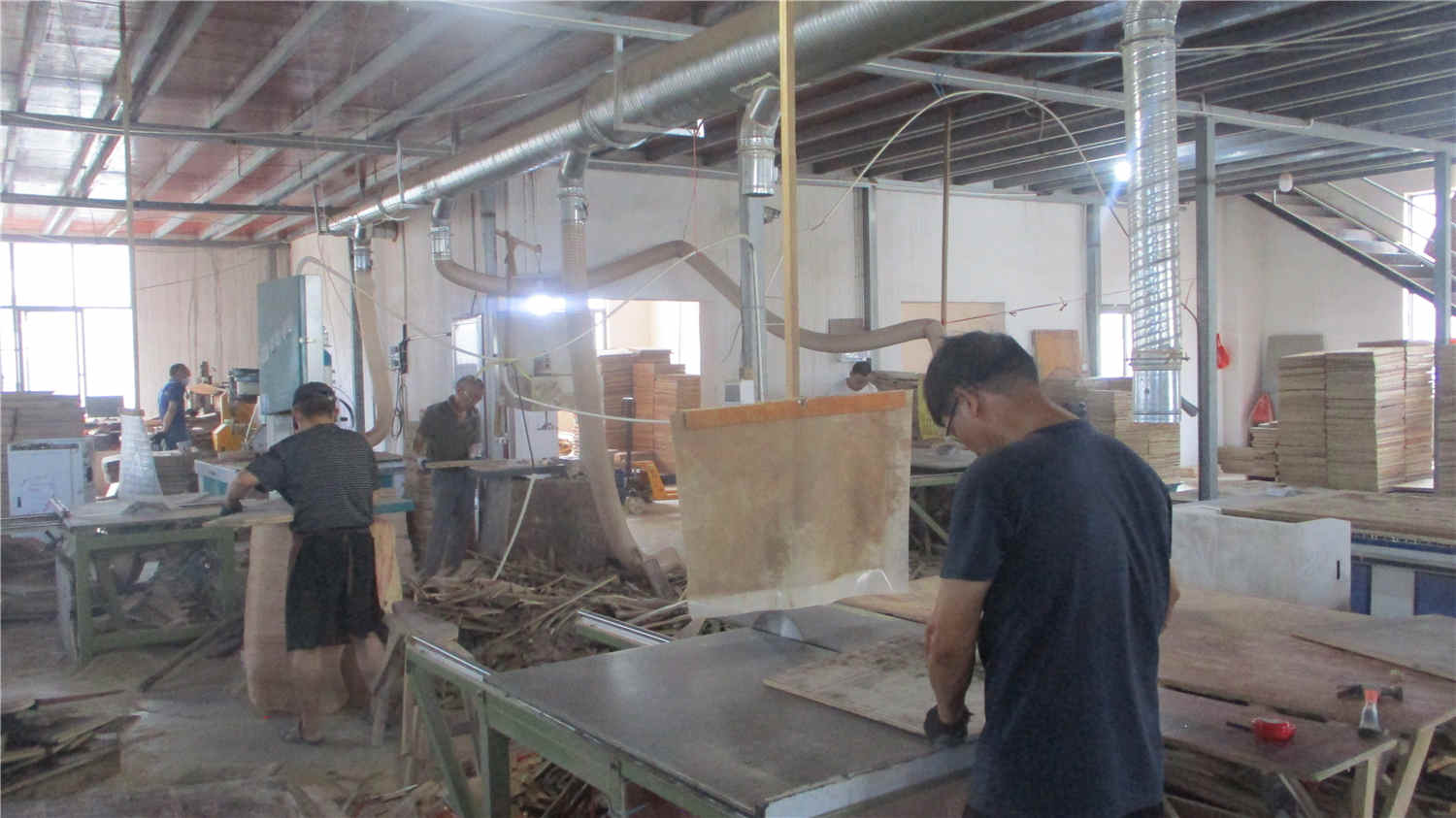 Industrial cutting machine for office chair component manufacturing
