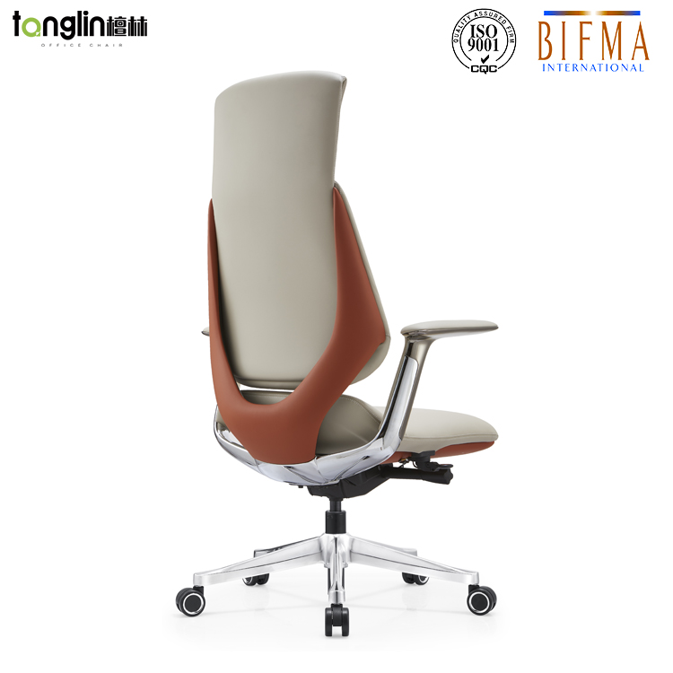 Premium Leather Boss Manager Executive Office Chair Swivel Ergonomic Design with Aluminium and Plastic Material