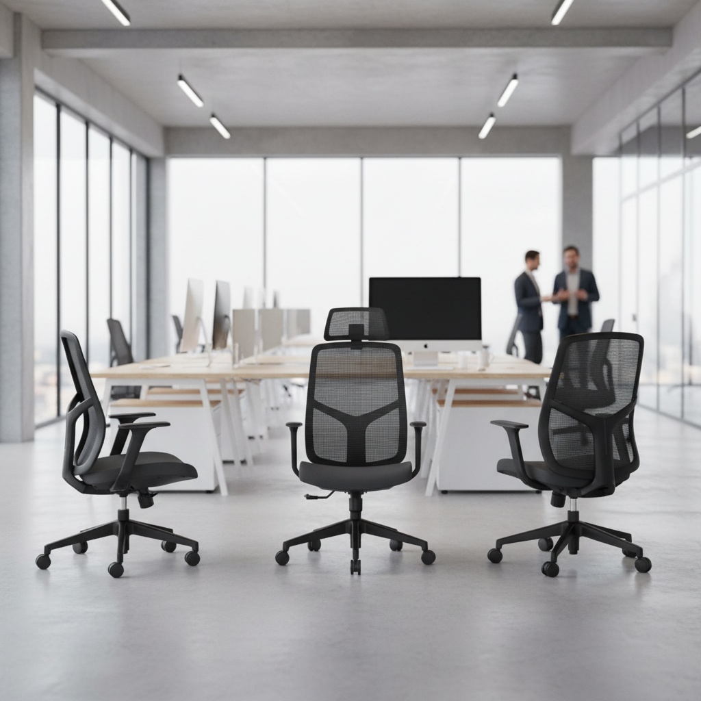 Task Staff Mesh Chair for Office Adjustable Lumbar Support Armchair Executive Desk Chair Ergonomic Swivel Chair