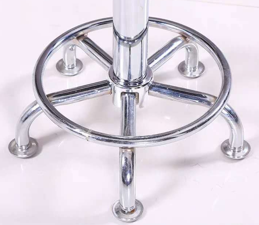 Round Rolling Stool Chair PU Leather Height Adjustable Shop Stool Swivel Drafting Work SPA Salon Stools with Wheels Office Chair