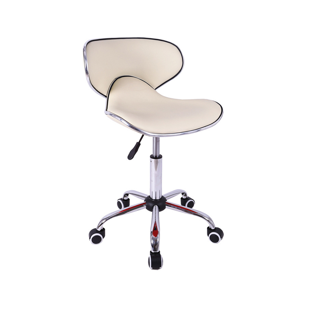 Dining Furniture Low Back Rolling Stool Tech Salon Work Lab Stools Shell Shape Office Drafting Task Chair