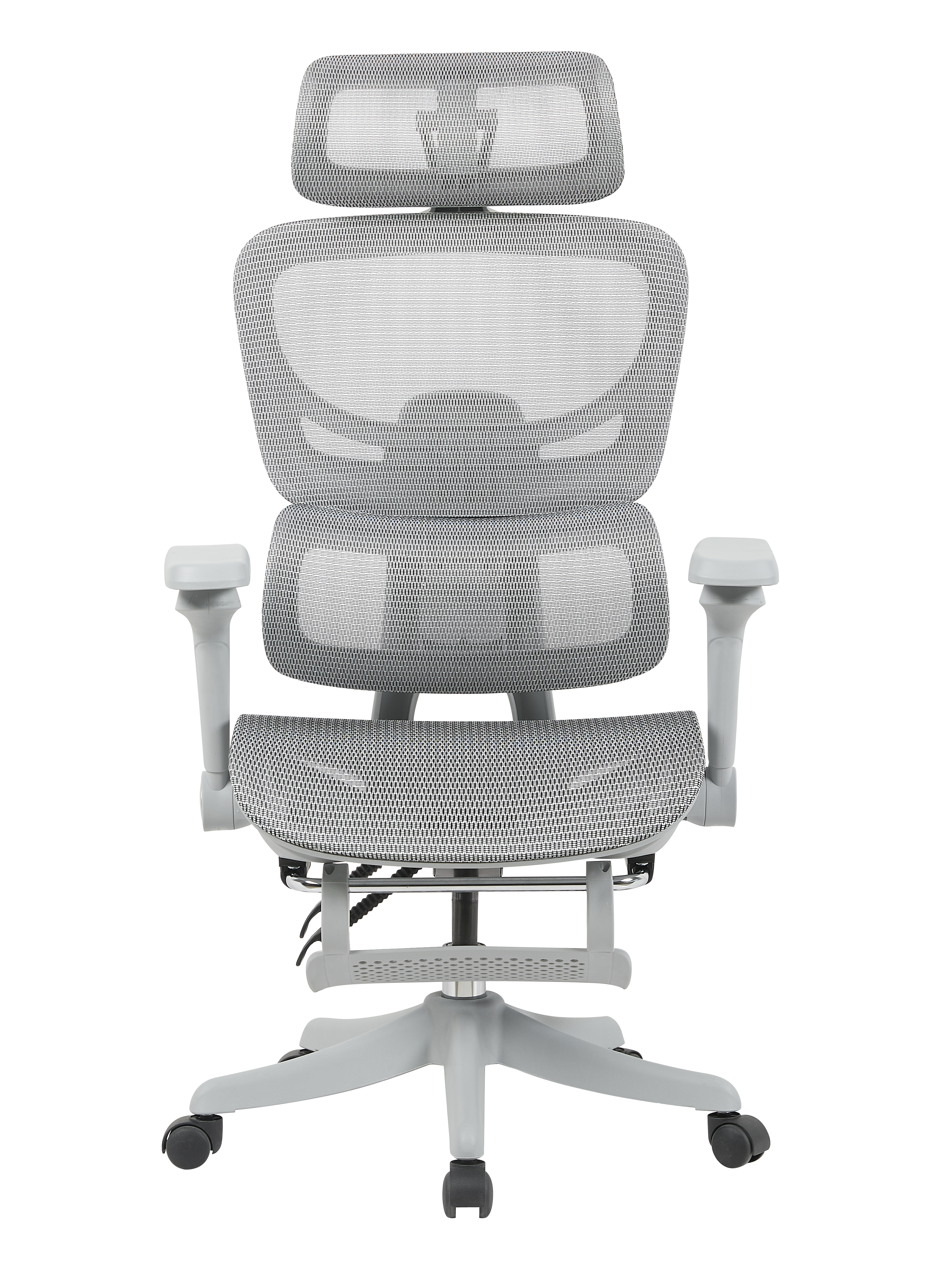 Ergonomic Mesh Office Chair with Adjustable Headrest &amp; Lumbar Support, 3D Armrest Desk Chair with Adjust Footrest &amp; Casters