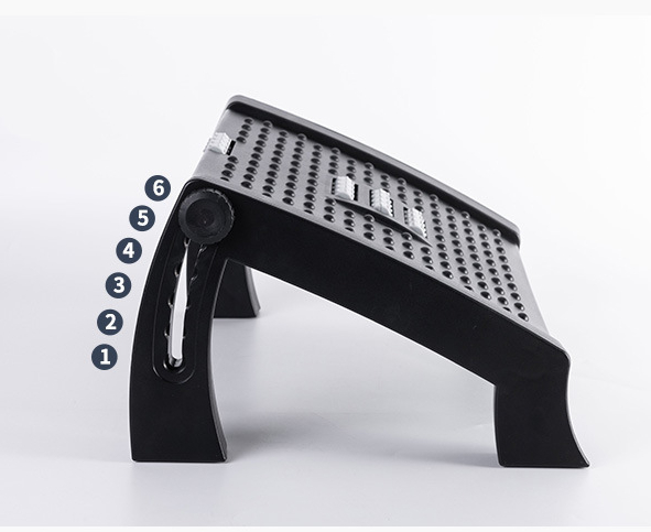 Wholesale Footrest Under Desk Ergonomic Office Foot Stool with Massage 6 Adjustable Height Position