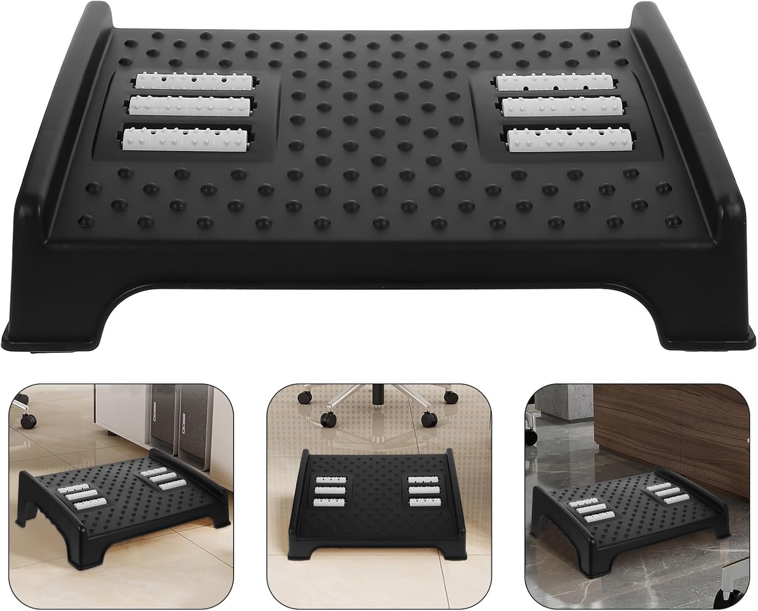 Desk Footrest Slanted Non-Slip Foot Stool for Home Office and Gaming Chairs-Portable Ergonomic Posture Support Standing