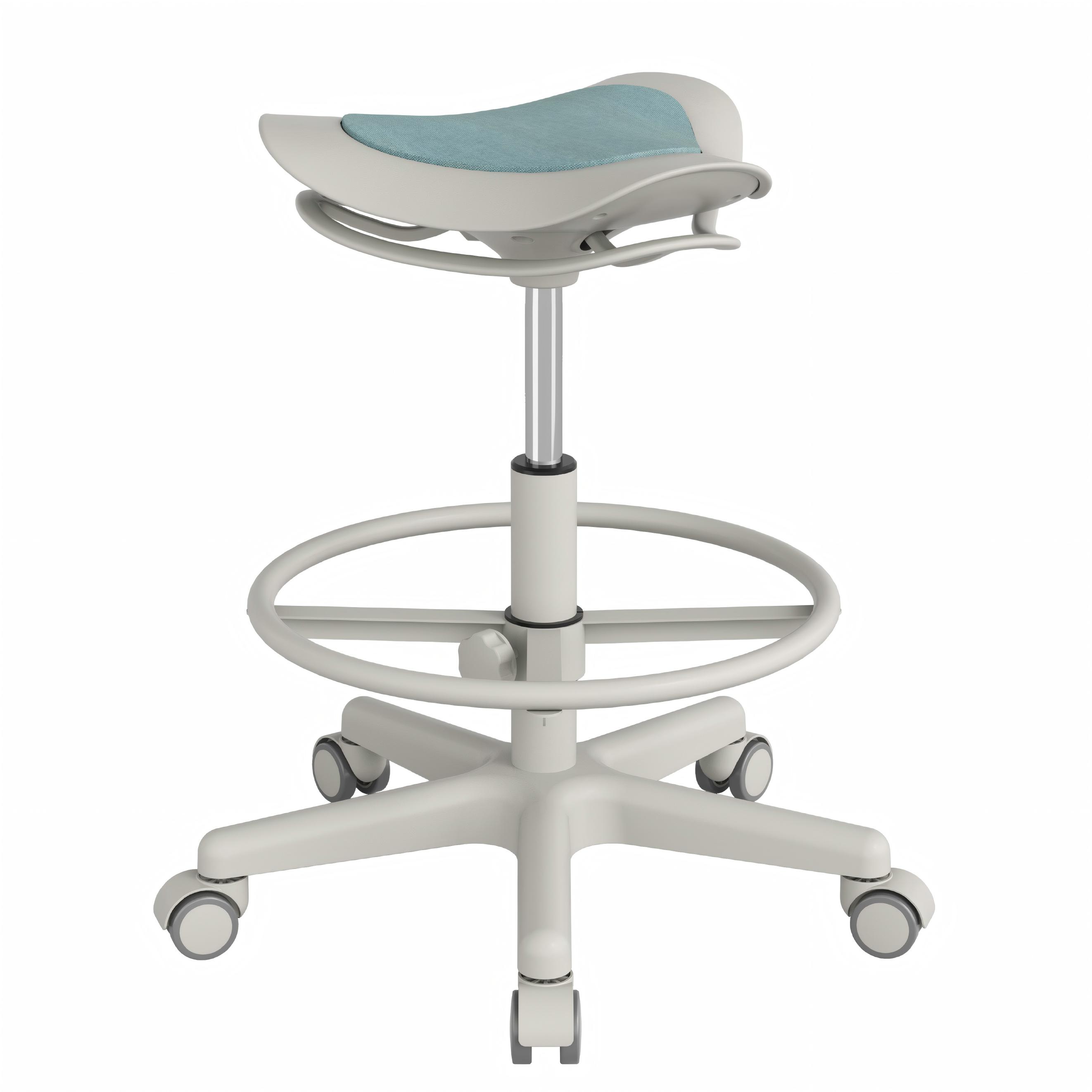 Adjustable Office Saddle Stool With Footrest Swivel Rolling Hydraulic Chair for Dental Clinic Beauty Spa Salon