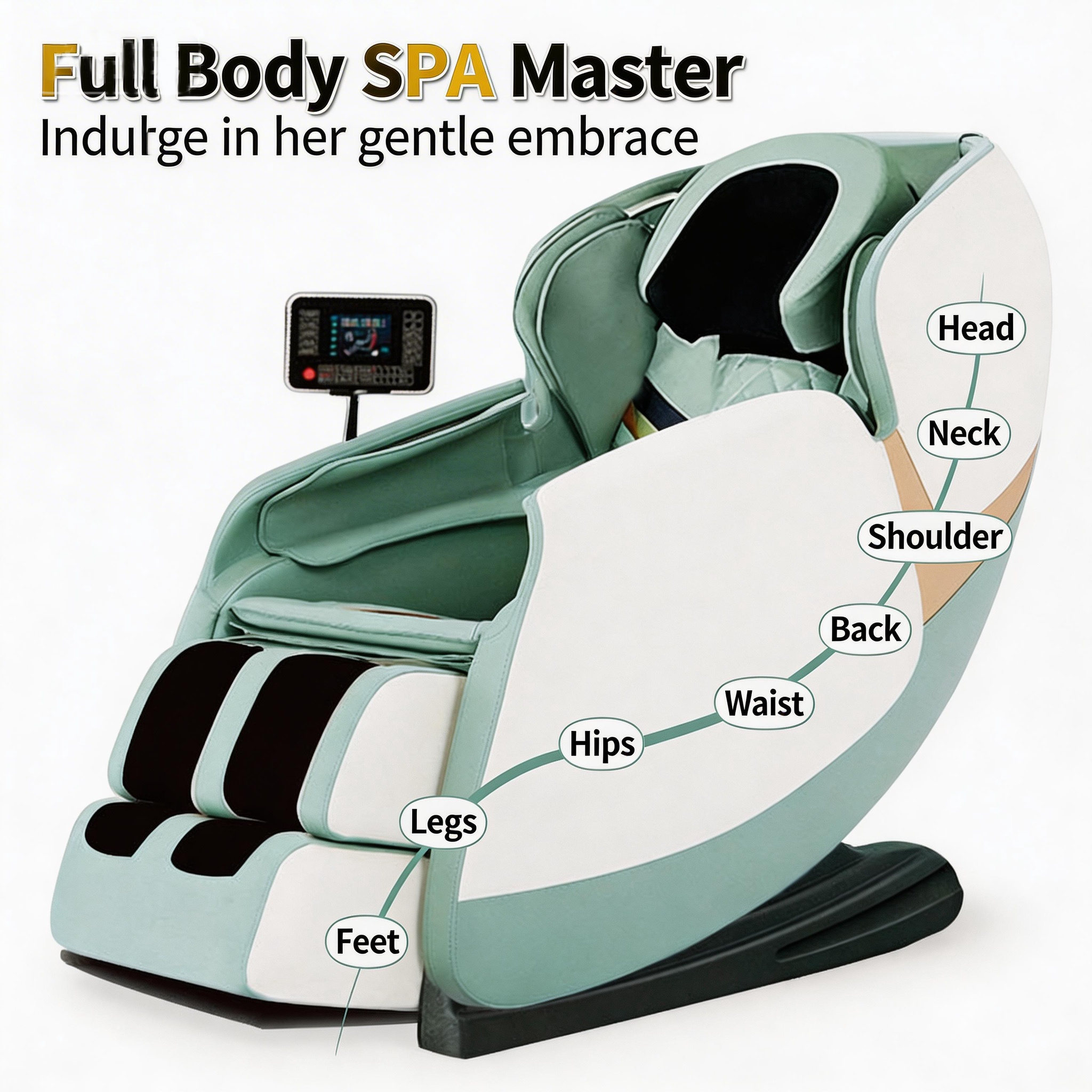 2026 Zero Gravity Shiatsu Massage Chair With Full Body Spa Heating Air Pressure Plug-In &amp; USB Musical Massage Chair
