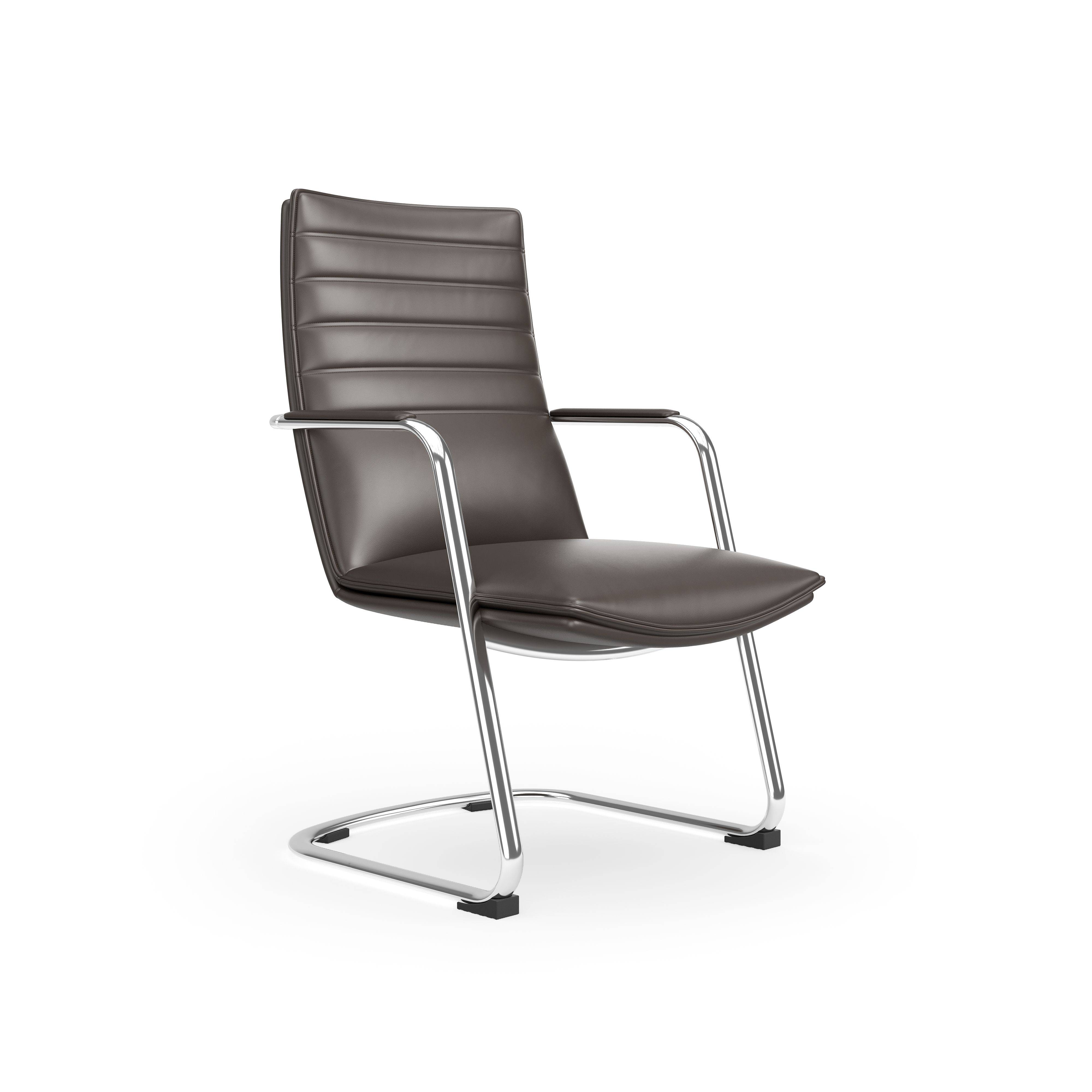 Wholesale High End Modern Brown Genuine Leather Office Chair Executive Ergonomic Office Furniture Real Leather Chair CEO