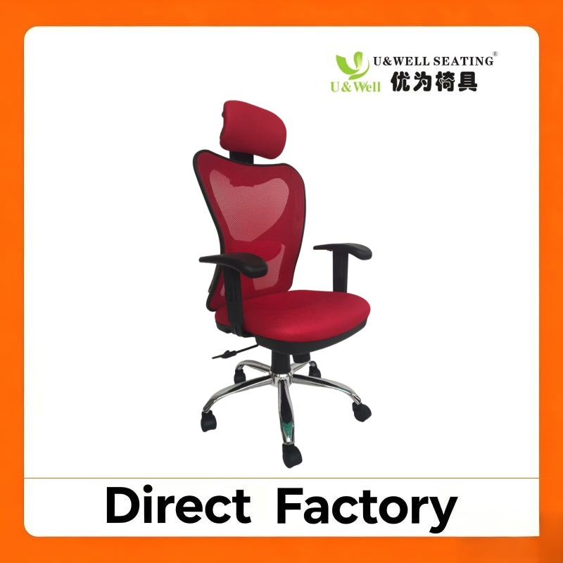 Wholesale with Wheels/Headrest High Back Lift Conference Mesh Swivel/Ergonomic Office Chair for Executive/Boss/Staff/Revolving/Computer/Desk/Visitor/Guest