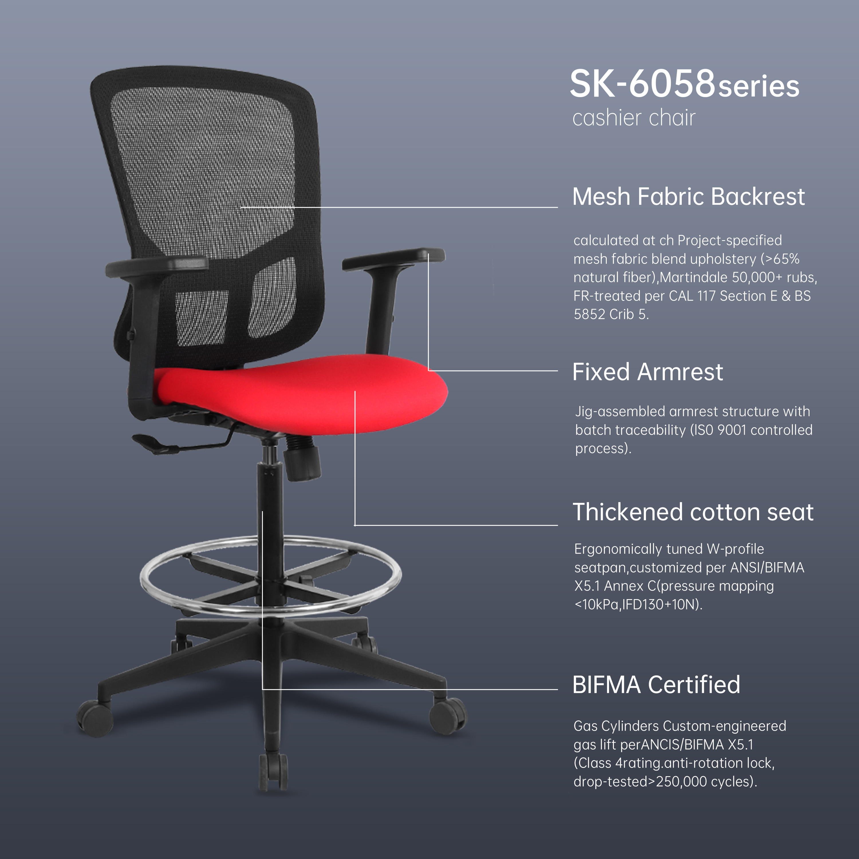 Wholesale Drafting Chair Tall Office Chair with Lumbar Support Footrest Ring Mid Back for Adults Standing Desk Drafting Stool