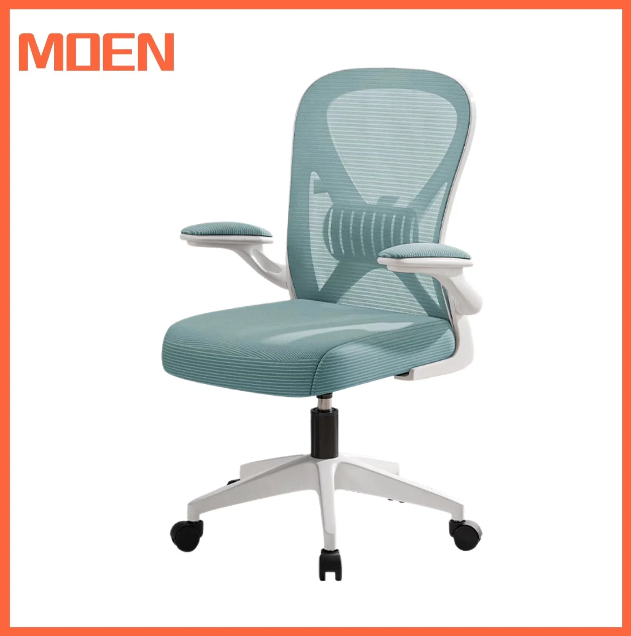 Fashion Frame Flip up Armrest Chair Computer Desk Swivel Office Mesh Chair
