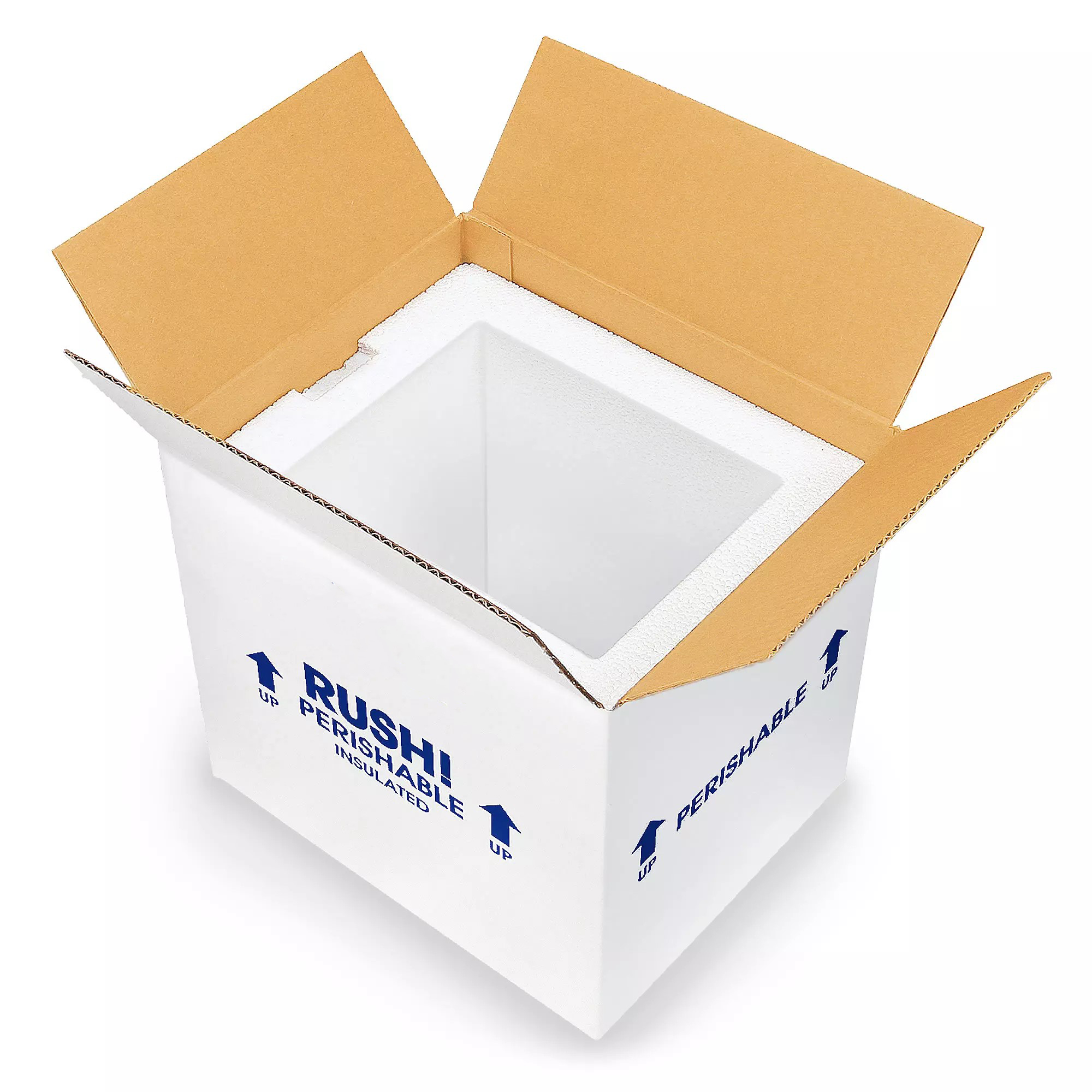 Styrofoam Insulated Carton Shipping Box Hot Food Frozen Food Cold Chill Carton Foil Foam Cooler Insulated Shipping Box