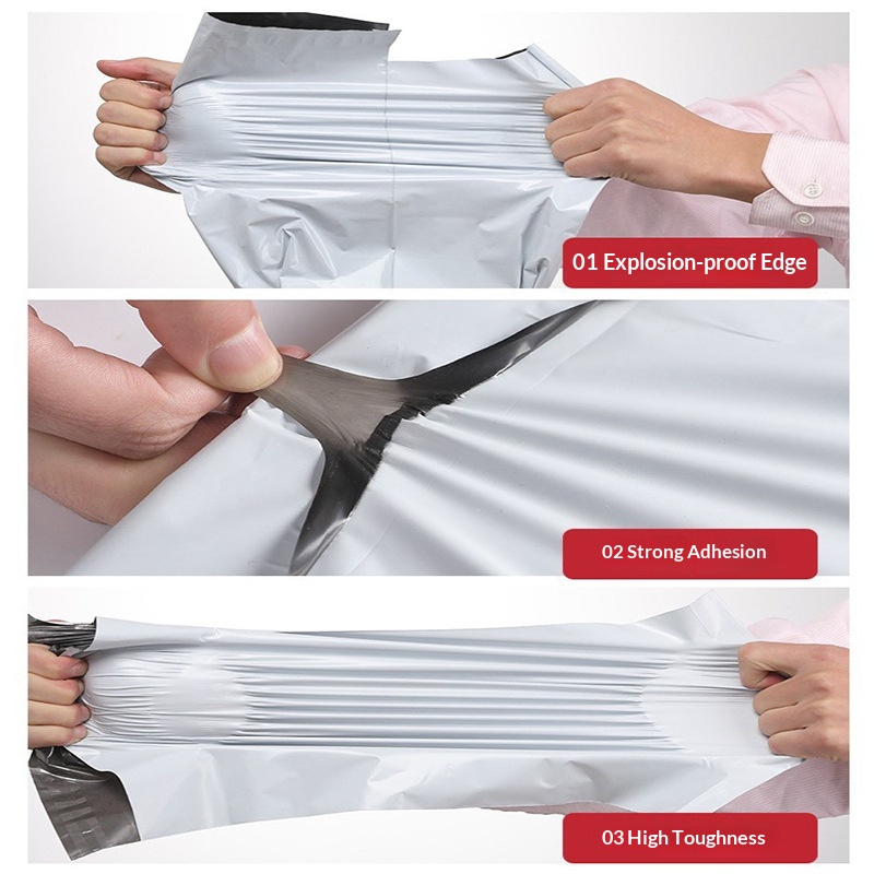Custom Size Printed Logo Eco-Friendly Poly Plastic Express Mailer Bag Clothing Delivery Shipping Waterproof Promotion Grocery