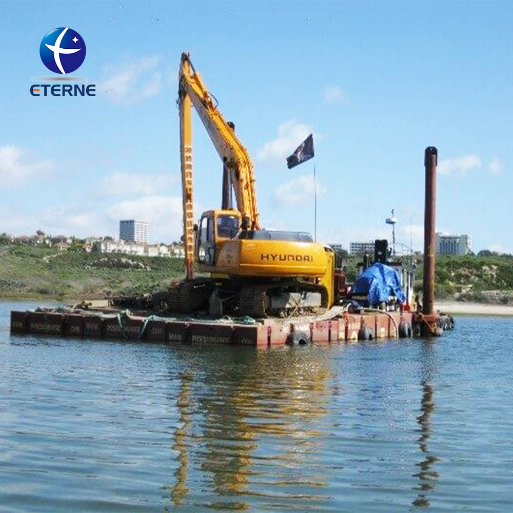 Heavy Equipment Transportation Logistic Barges Working Barge Excavator Working Platform