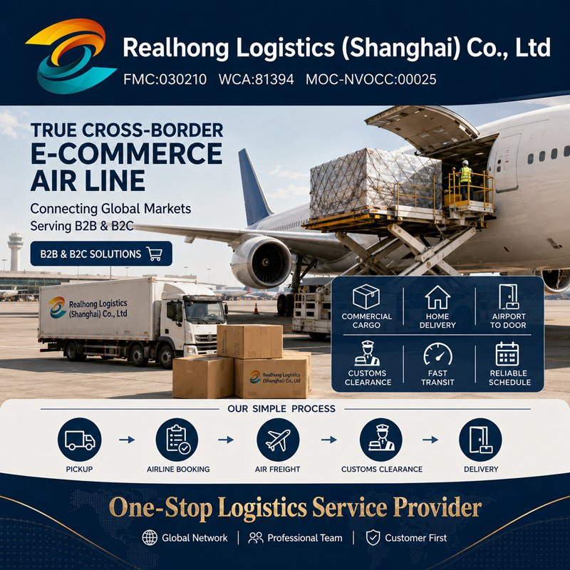 Global Route Air Logistics for E-Commerce Goods Consumer Products and Fast Stock Refill