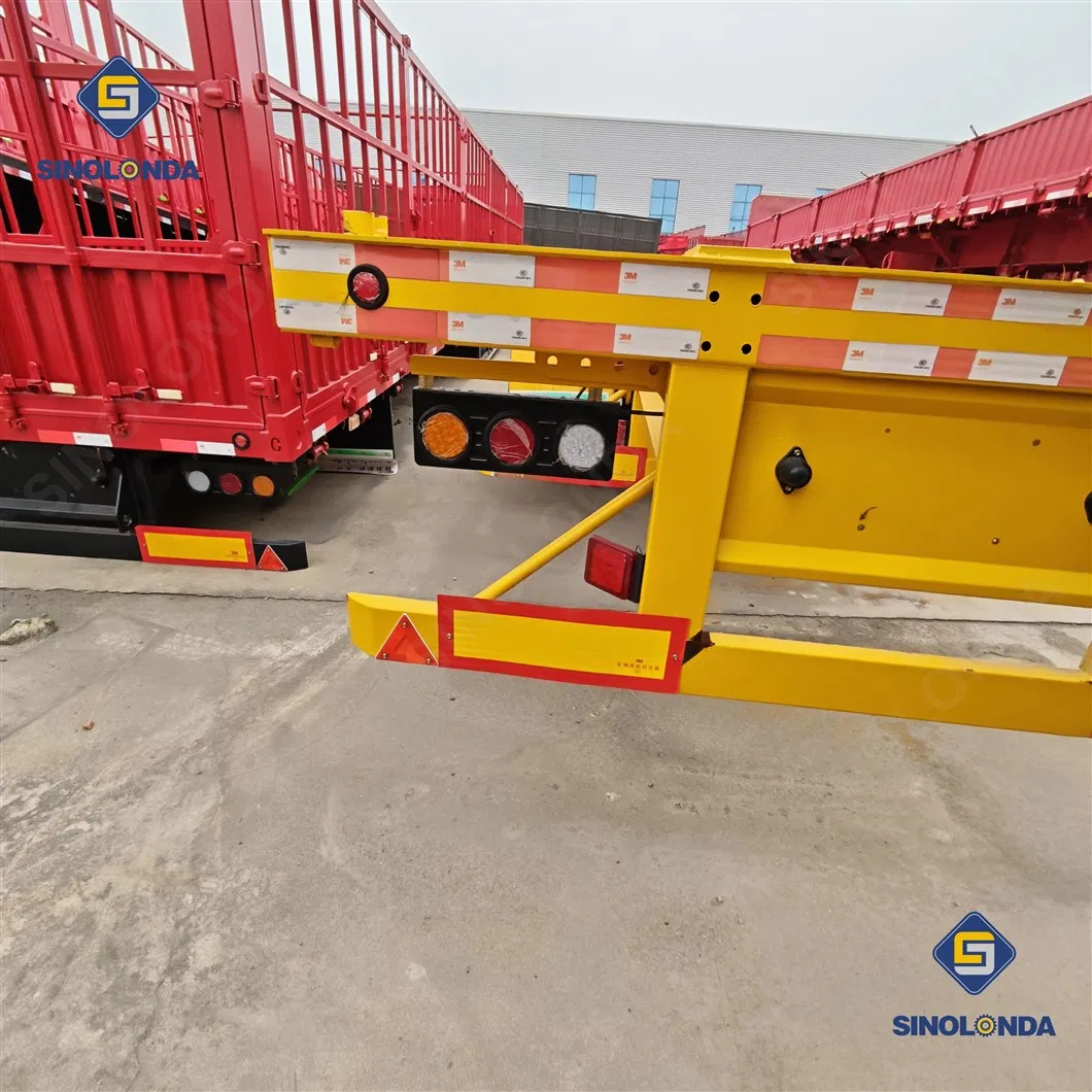 ABS Anti-Lock Braking System Skeleton Semitrailer for Container Transport 45 20 40 FT Container Trailer Heavy-Duty Low Bed Trailer with Anti-Lock Braking System