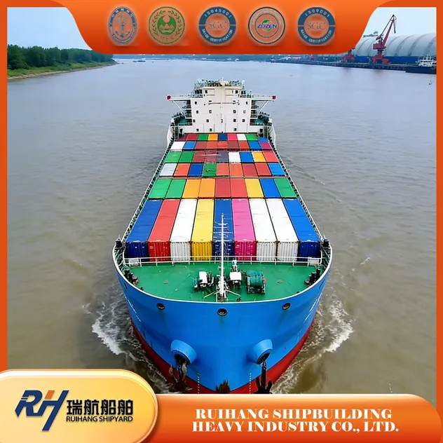 Front elevation view of Container Ship