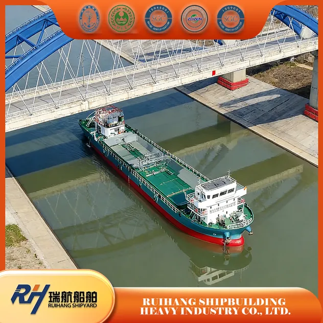 Right Elevation - Inland Container Ship