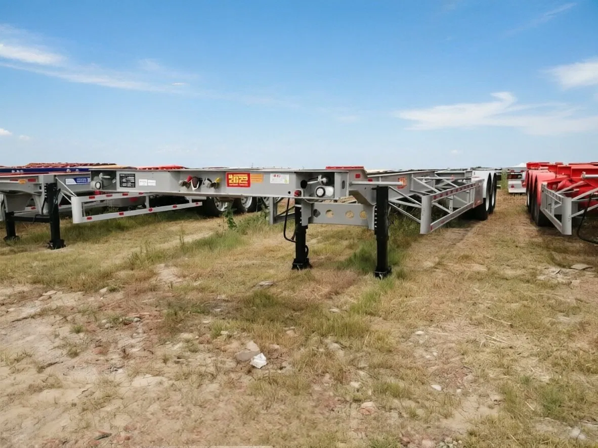 Durable Gooseneck Container Skeleton Trailer for Port Logistics