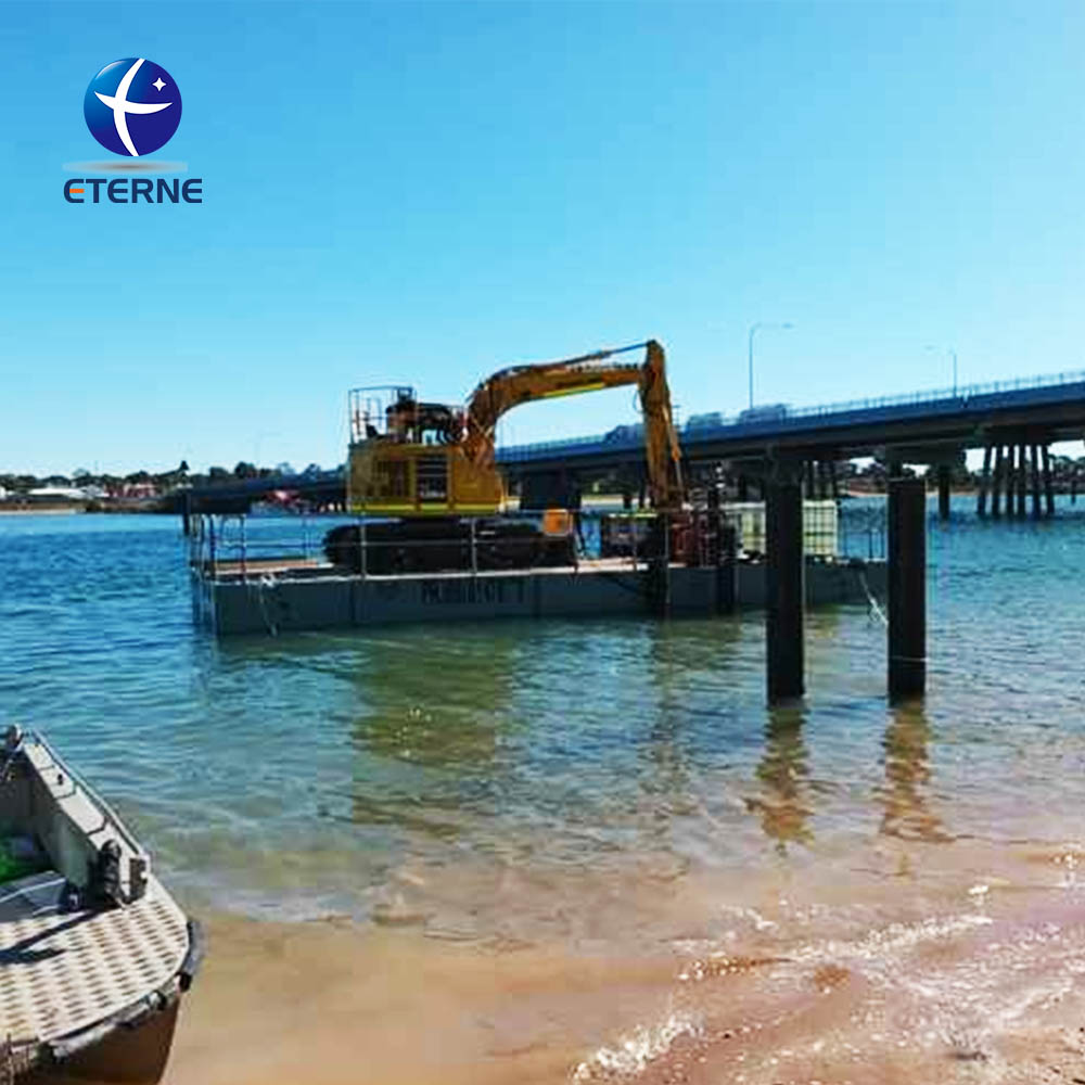 Heavy Equipment Transportation Logistic Barges Working Barge Excavator Working Platform