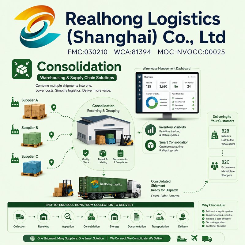 Fast Response Consolidation Logistics Logistics for E Commerce Goods and Seller Inventory