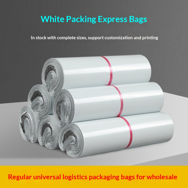 Custom Size Printed Logo Eco-Friendly Poly Plastic Express Mailer Bag Clothing Delivery Shipping Waterproof Promotion Grocery