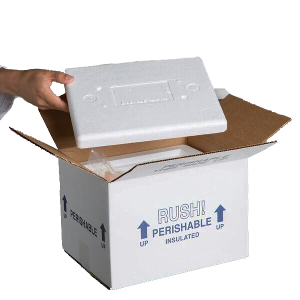 Styrofoam Insulated Carton Shipping Box Hot Food Frozen Food Cold Chill Carton Foil Foam Cooler Insulated Shipping Box