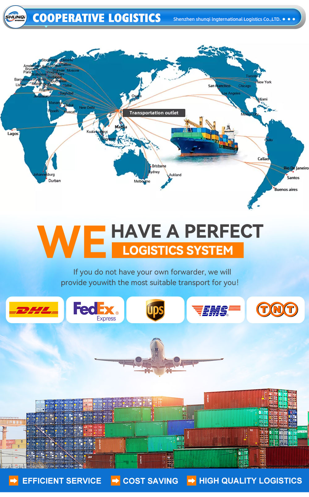 Professional maritime shipping container cargo