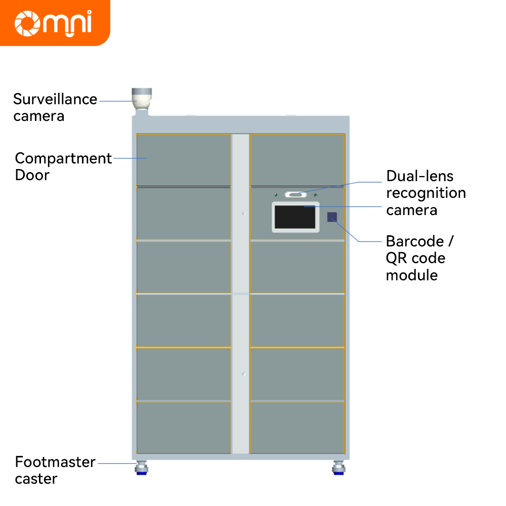 Self-Service Intelligent Automated 24 Hours Storage Electronic Luggage Parcel Delivery System Smart Cabinet Lock Locker