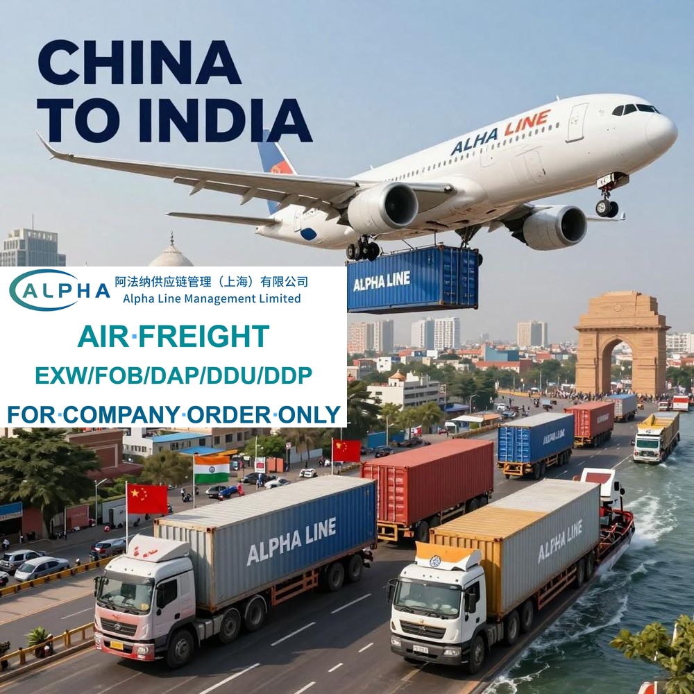 China to India Door to Door Air Freight Forwarding EXW FOB DAP DDP Shipping Agent by Air Charter Logistics Service