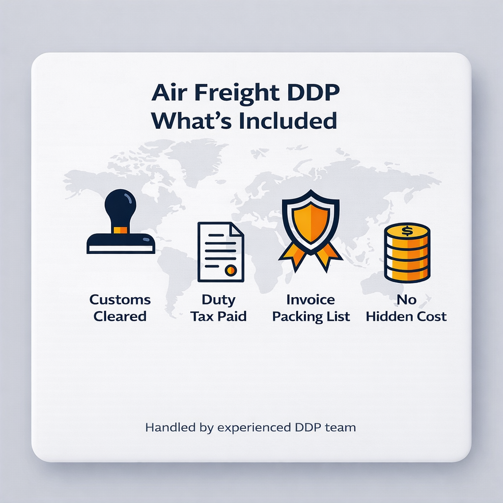 China to USA Air Freight DDP Door to Door Customs Broker Support Clearance Delivery