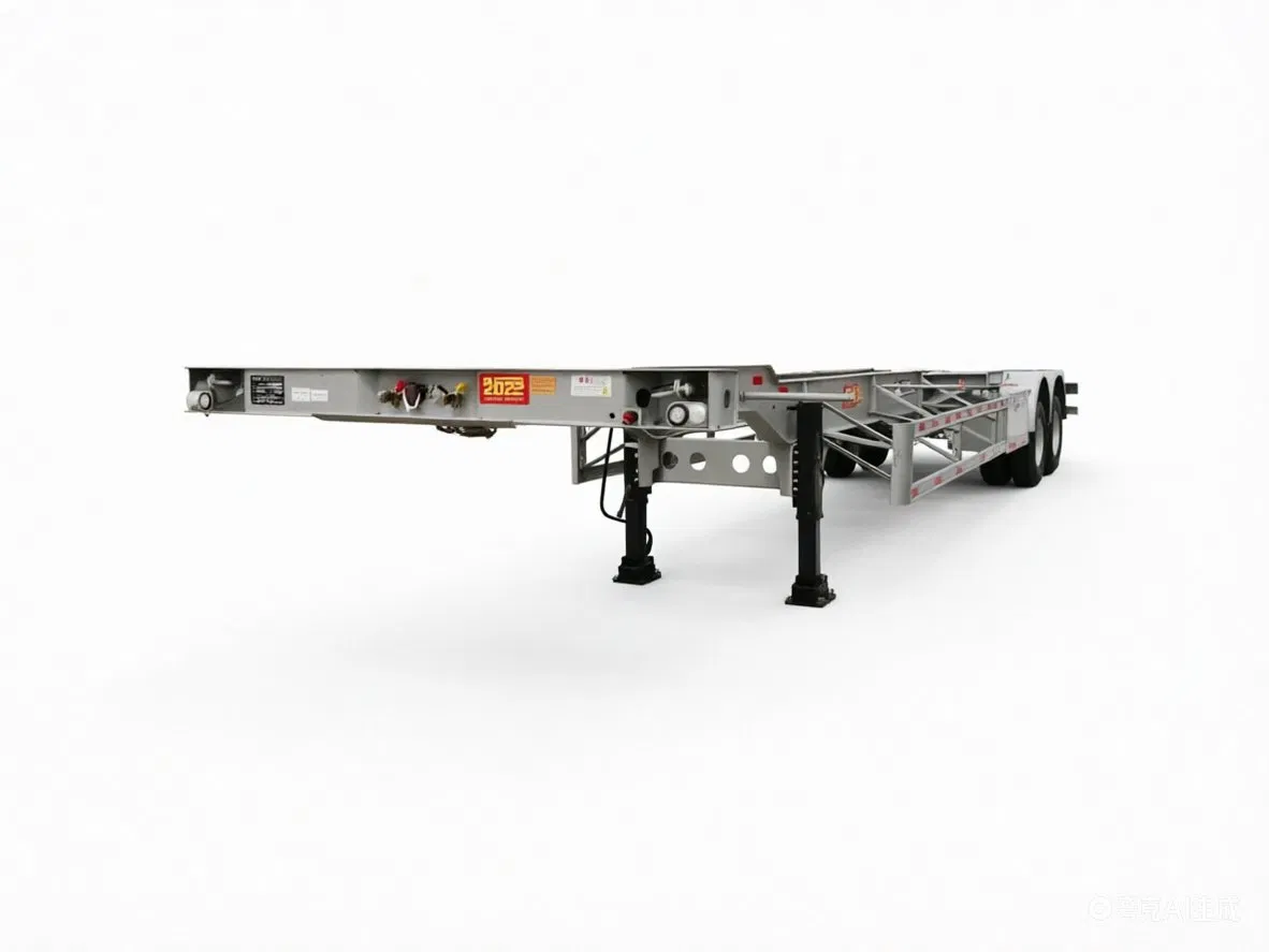 Durable Gooseneck Container Skeleton Trailer for Port Logistics