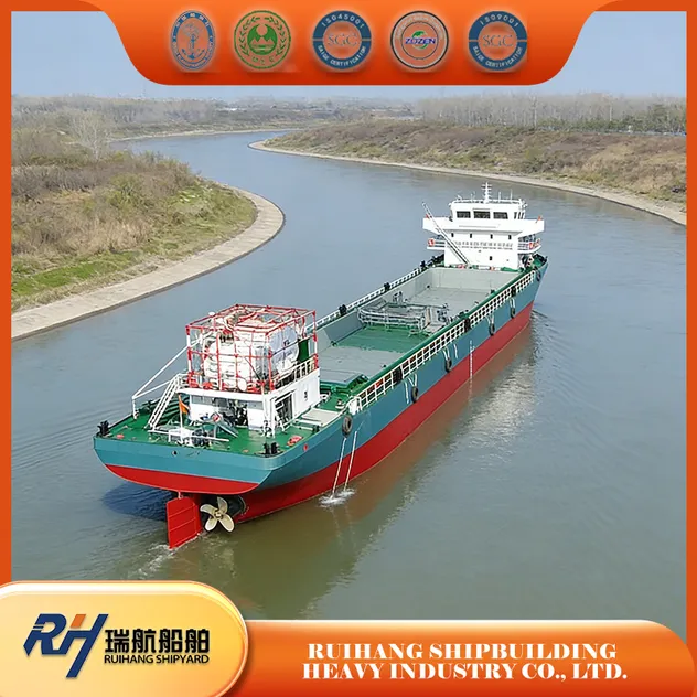 Left Elevation - Inland Container Ship