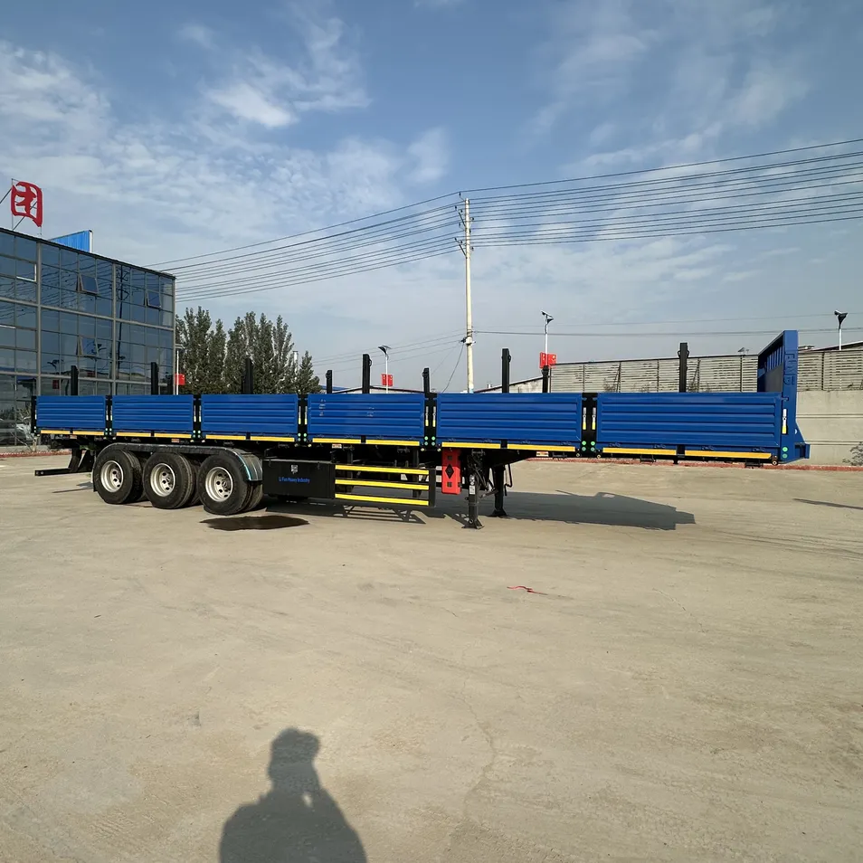 Container transport flatbed semi-trailer stable load capacity