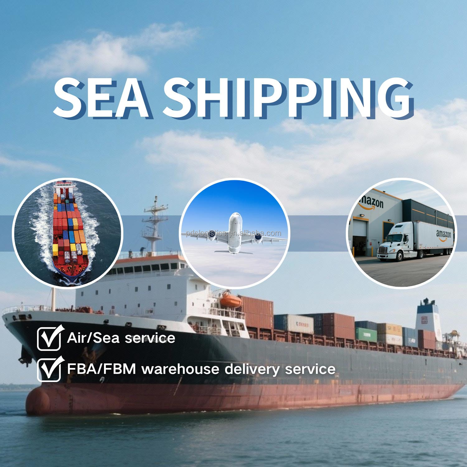 DPS LCL Ocean Freight Consolidation From China to USA Canada Europe FBA Door to Door Less Container Load Shipping
