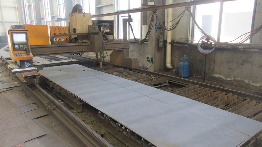 Industrial cutting machine used in Changi Logistics facility