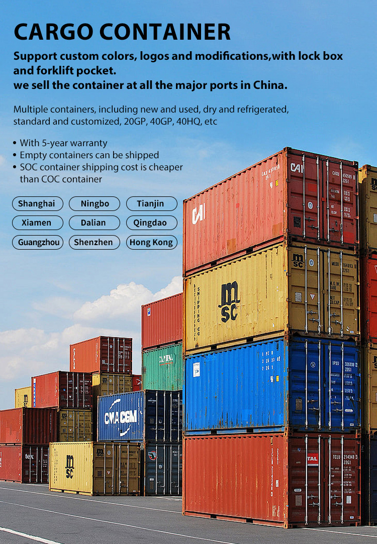 Qingdao Shanghai 20GP 45HQ New Container Reefer Container Food Temperature Regulation Cheap Price