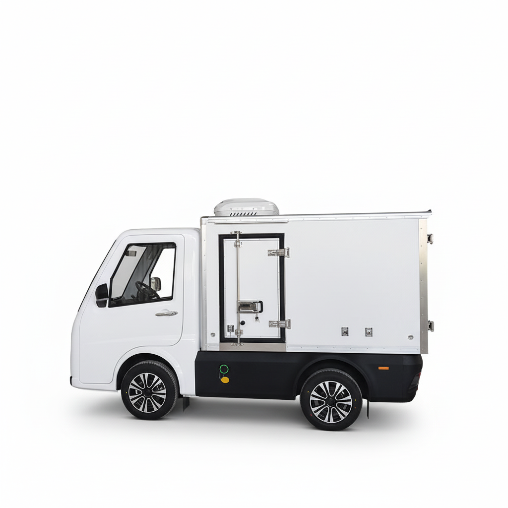 EU Approved Electric Last Mile Delivery Vehicle with Refringerated Cargo Box for Cold Chain