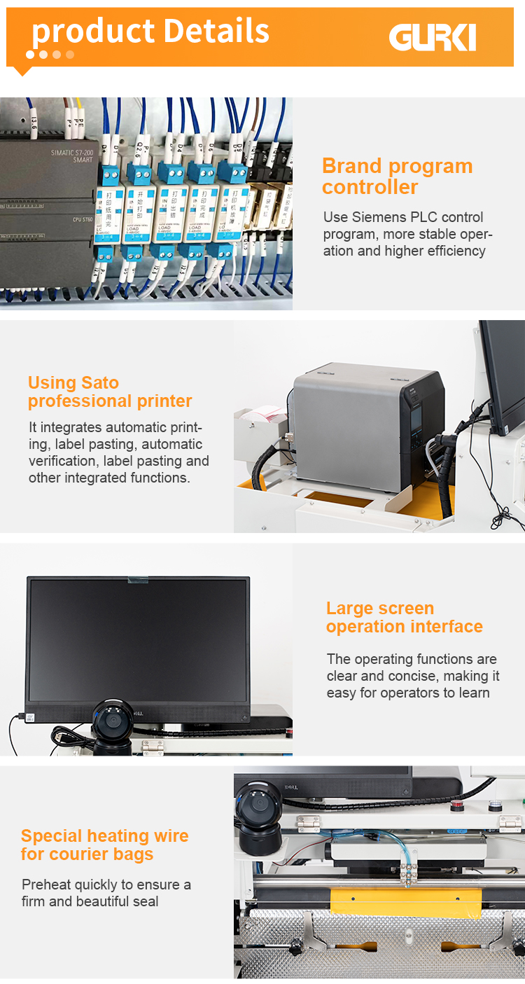 Automated Cohesive Packaging Wrap Dispenser Poly Mailer Express Courier Bag Packing Machine Detail 2