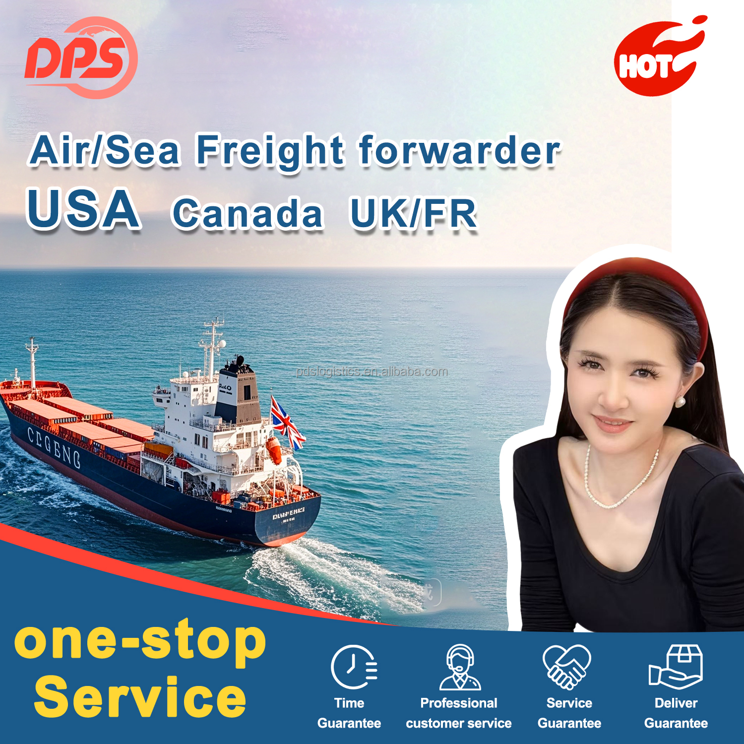USA DDP FCL Sea Freight Service Door to Door | 18-25 Days Fast Transit Time | Cheap Rate for Full Container Load Shipping
