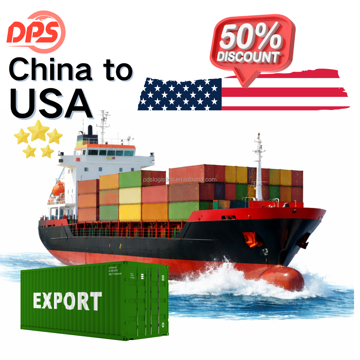USA DDP FCL Sea Freight Service Door to Door | 18-25 Days Fast Transit Time | Cheap Rate for Full Container Load Shipping
