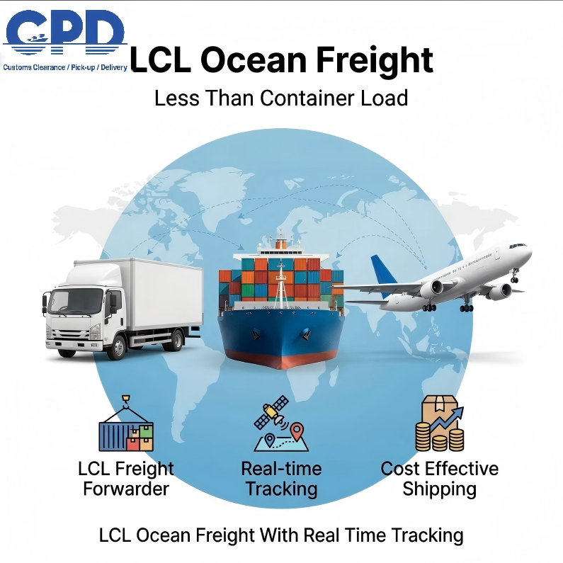 Less Than Container Load LCL Ocean Freight Forwarder Real Time Tracking