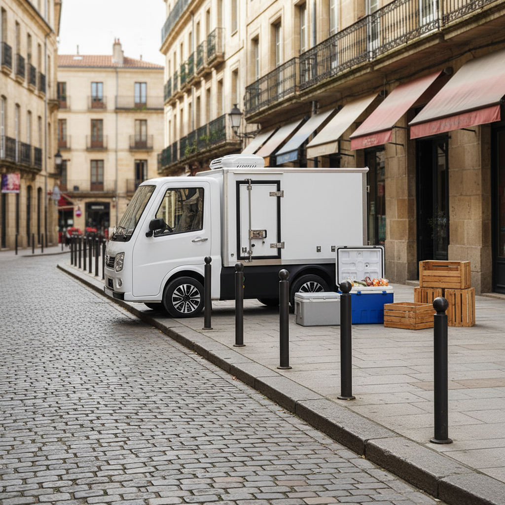 EU Approved Electric Last Mile Delivery Vehicle with Refringerated Cargo Box for Cold Chain