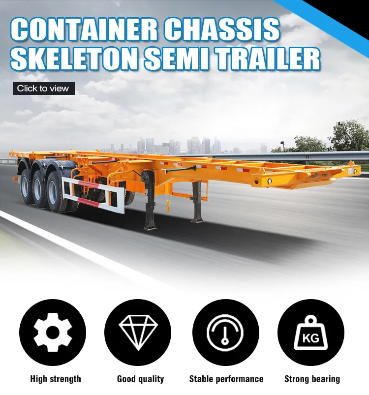 Durable Gooseneck Container Skeleton Trailer for Port Logistics