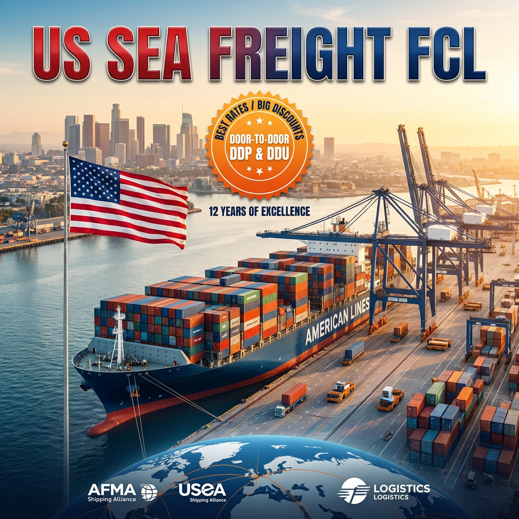 FCL Sea Freight China to USA Europe 20ft 40ft 40hq Full Container Shipping Agent