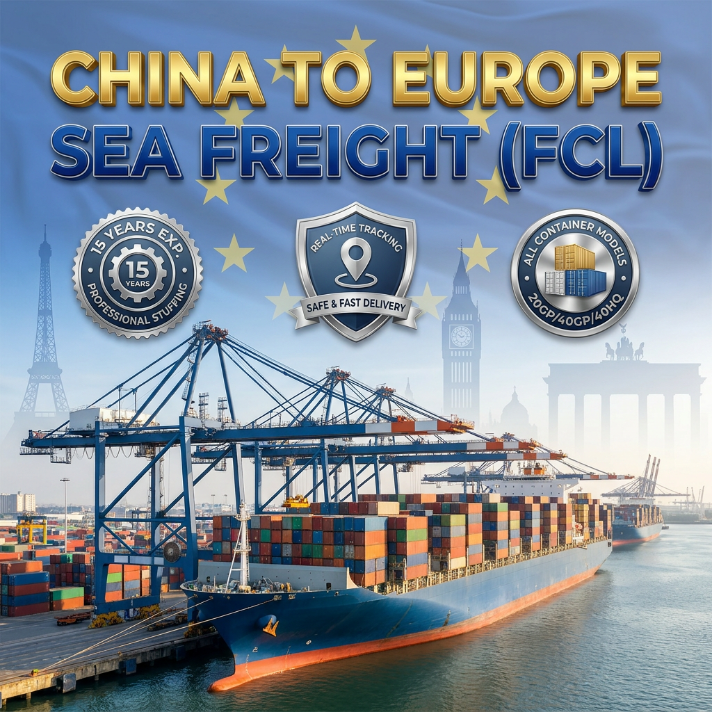 FCL Sea Freight China to USA Europe 20ft 40ft 40hq Full Container Shipping Agent