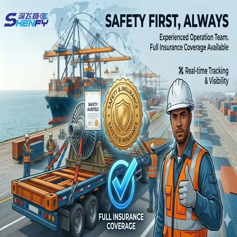 Transport Oversize Cargo Large Item Freight Forwarder Shipping Agent LCL Sea Freight Logistics Service