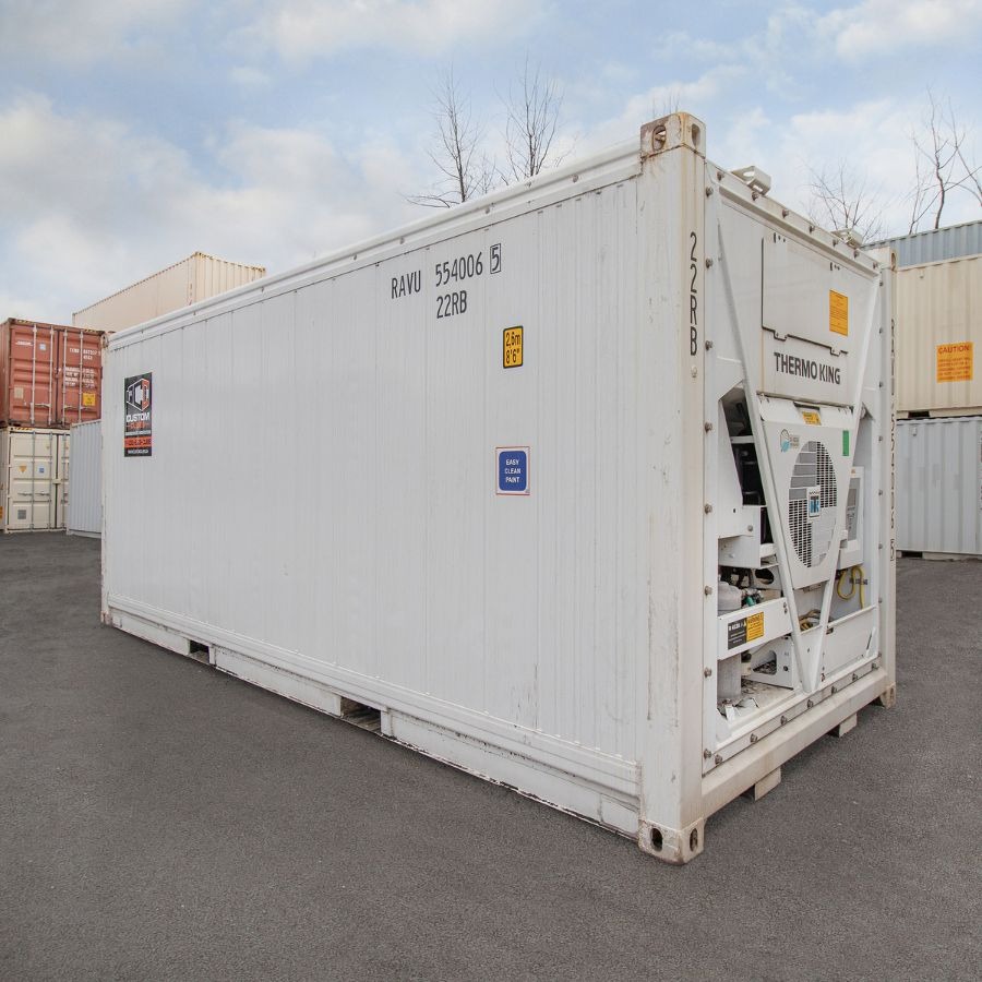 Refrigerated Shipping Containers Built For Long Distance Transport Maintaining Stable Temperatures And Maximum Product Safety